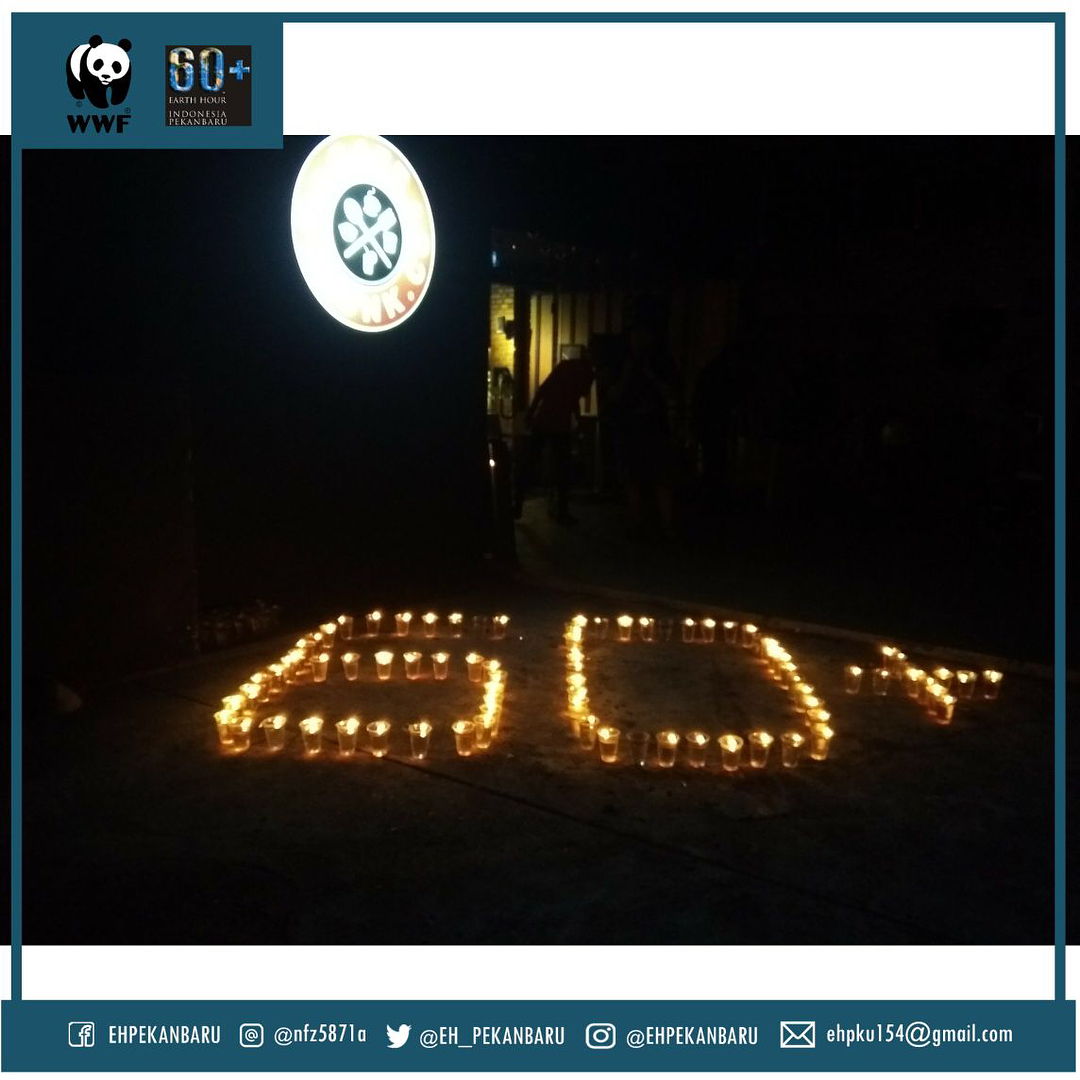 Komunitas EH Pekanbaru Gelar Earth Hour Pekanbaru 2018
