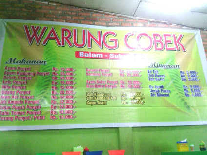 Warung Cobek Makanan Jawa di Pekanbaru