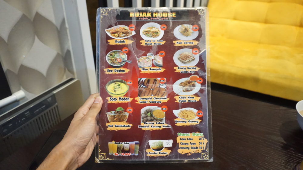 Menu Rujak House Pekanbaru