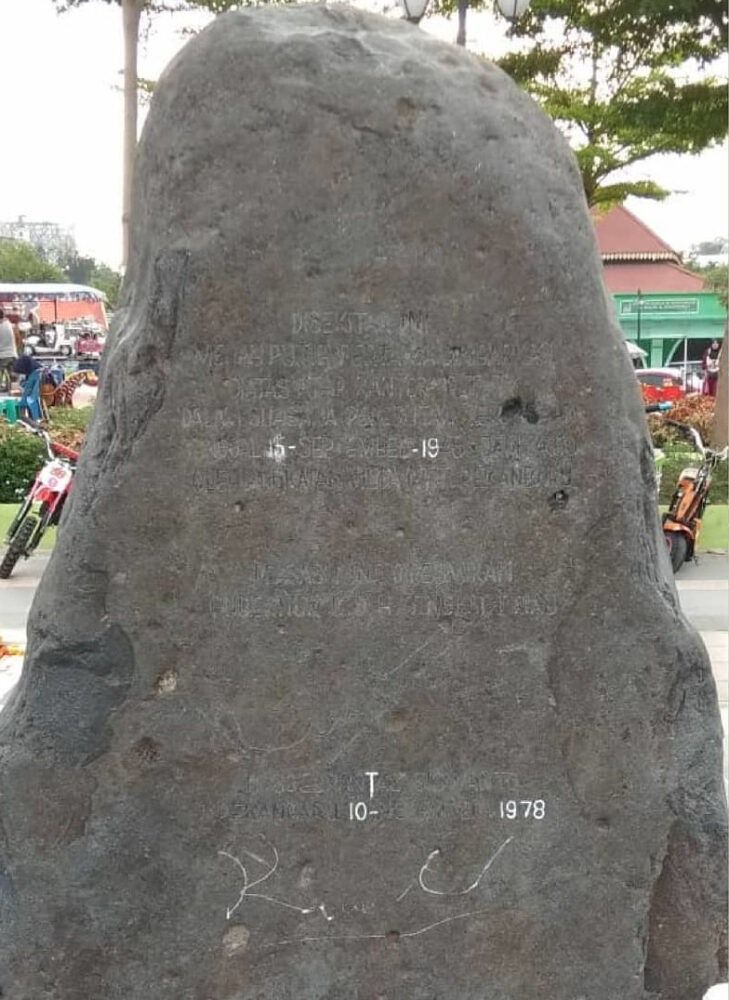 Prasasti di RTH Tunjuk Ajar Integritas
