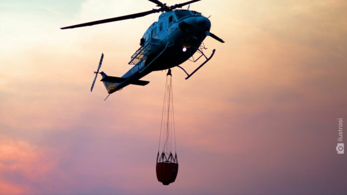 Helikopter Water Bombing Riau