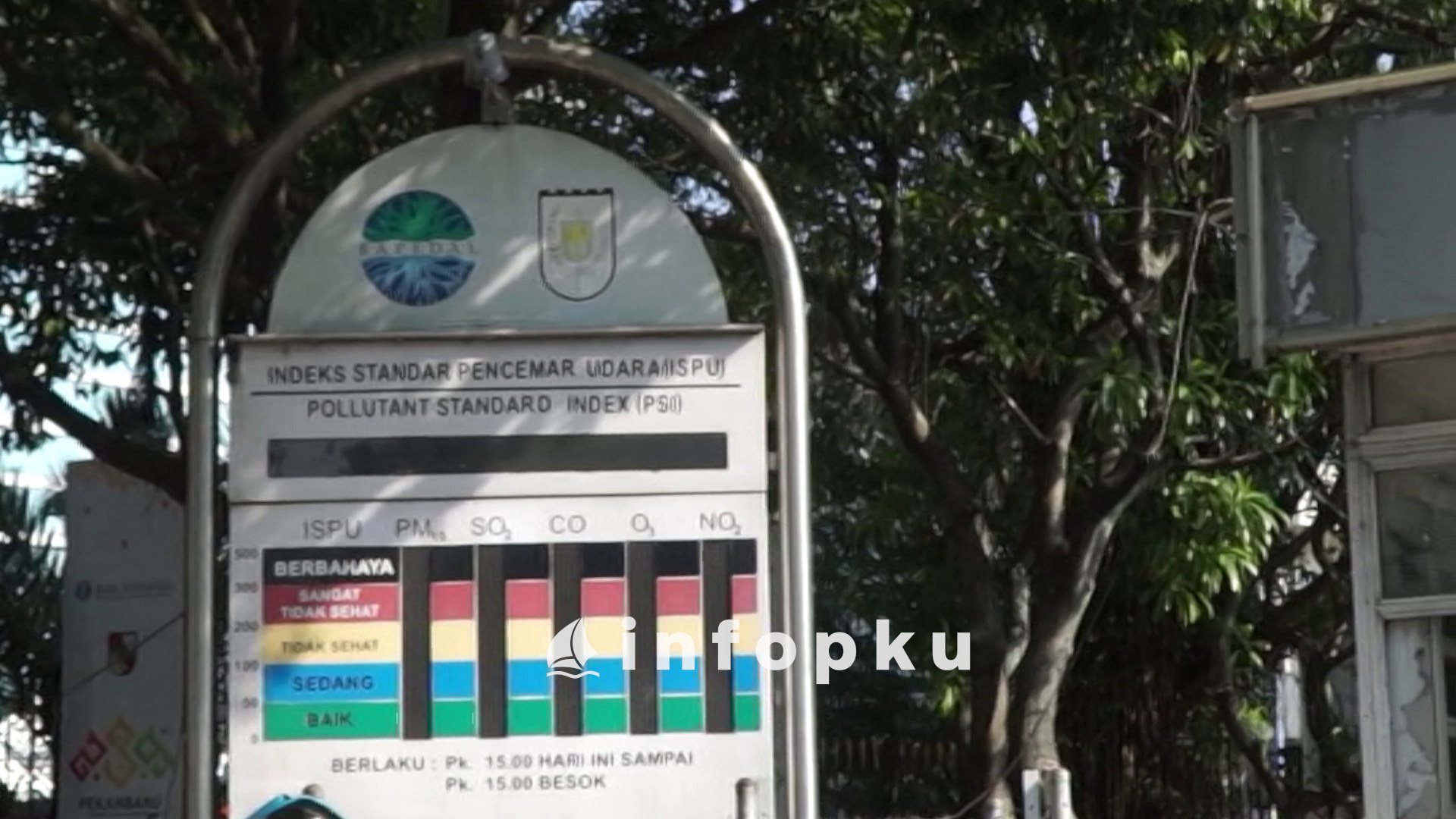 Mesin ISPU di Pekanbaru